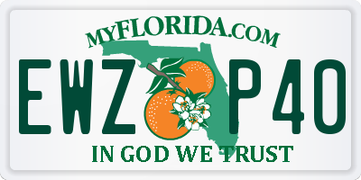 FL license plate EWZP40