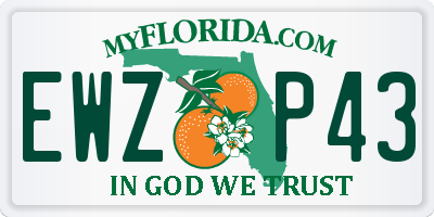 FL license plate EWZP43