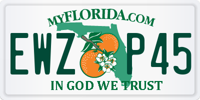 FL license plate EWZP45