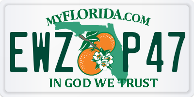FL license plate EWZP47