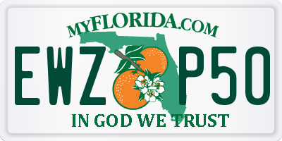 FL license plate EWZP50