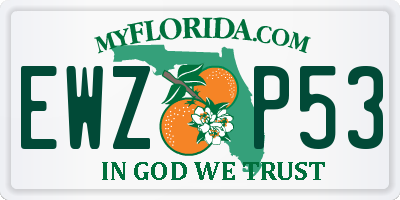 FL license plate EWZP53