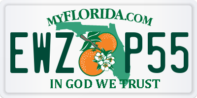 FL license plate EWZP55