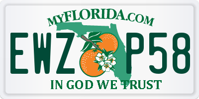 FL license plate EWZP58