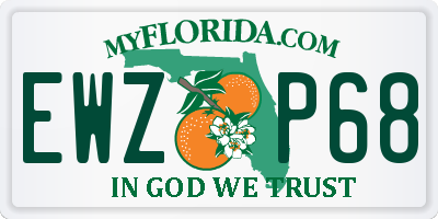 FL license plate EWZP68