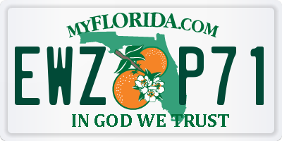 FL license plate EWZP71