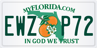 FL license plate EWZP72