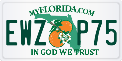 FL license plate EWZP75