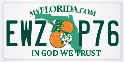 FL license plate EWZP76