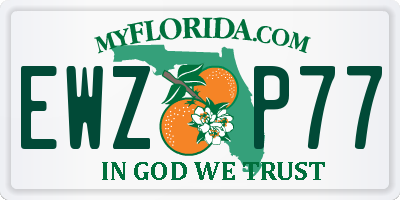 FL license plate EWZP77