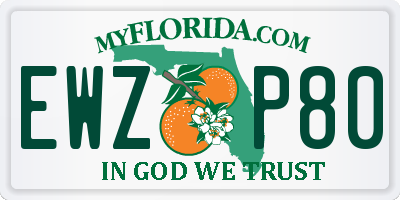 FL license plate EWZP80