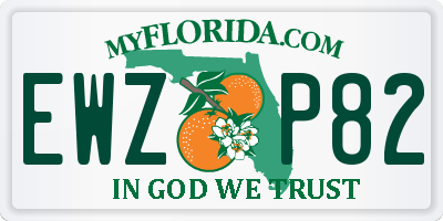 FL license plate EWZP82