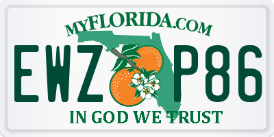 FL license plate EWZP86