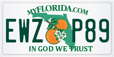 FL license plate EWZP89