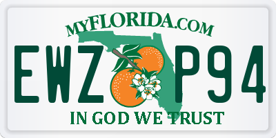 FL license plate EWZP94