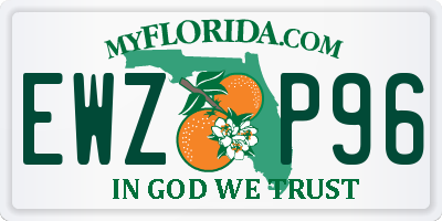FL license plate EWZP96