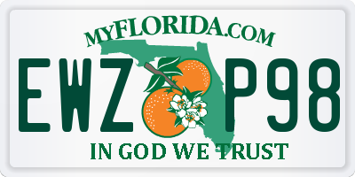 FL license plate EWZP98