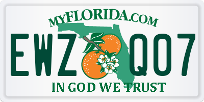 FL license plate EWZQ07