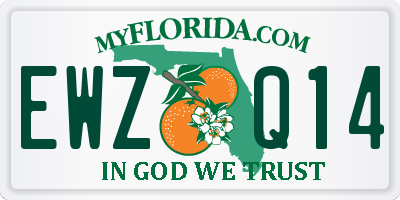 FL license plate EWZQ14