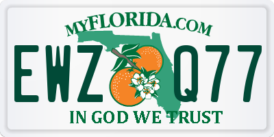 FL license plate EWZQ77