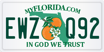 FL license plate EWZQ92
