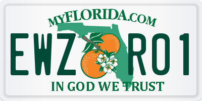 FL license plate EWZR01