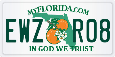FL license plate EWZR08