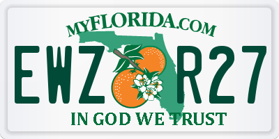 FL license plate EWZR27