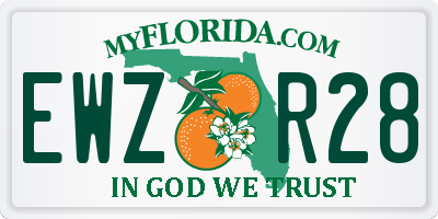 FL license plate EWZR28