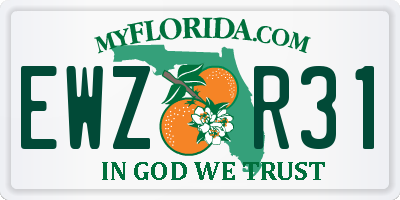 FL license plate EWZR31