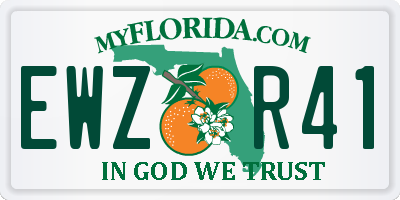 FL license plate EWZR41