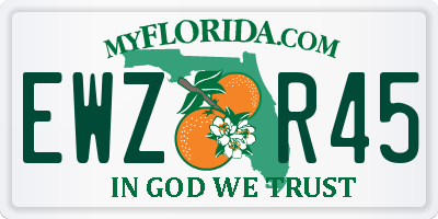 FL license plate EWZR45