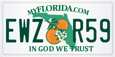 FL license plate EWZR59