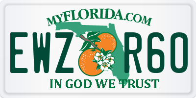 FL license plate EWZR60