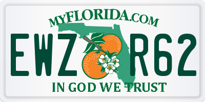 FL license plate EWZR62