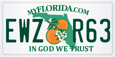 FL license plate EWZR63