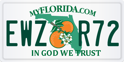 FL license plate EWZR72