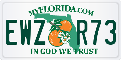 FL license plate EWZR73