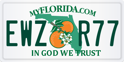 FL license plate EWZR77