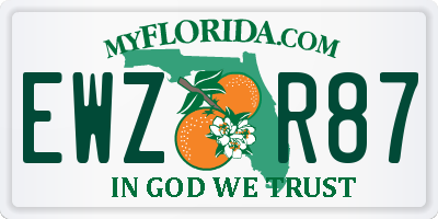 FL license plate EWZR87