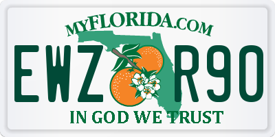 FL license plate EWZR90