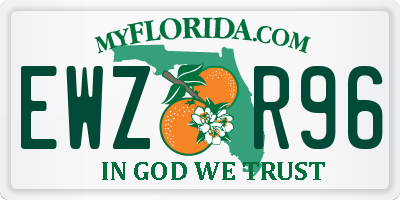 FL license plate EWZR96
