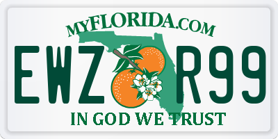 FL license plate EWZR99