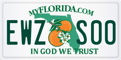 FL license plate EWZS00