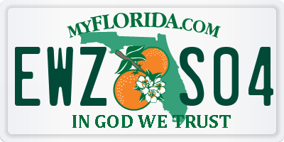 FL license plate EWZS04