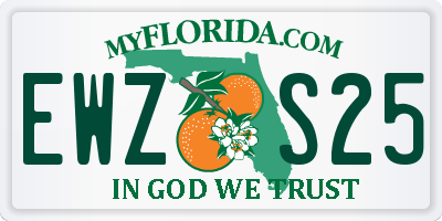 FL license plate EWZS25