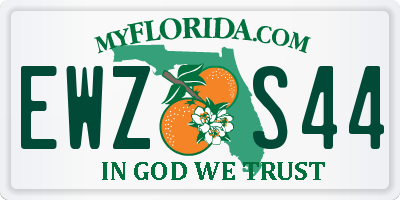 FL license plate EWZS44