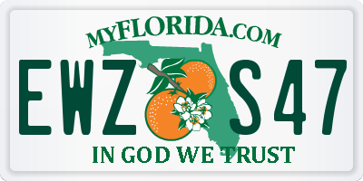 FL license plate EWZS47