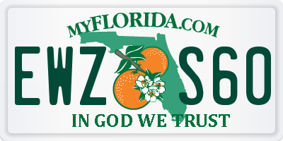 FL license plate EWZS60