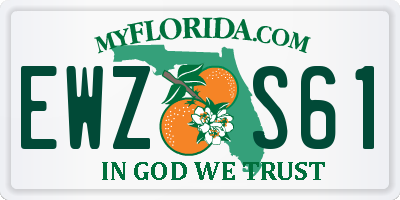 FL license plate EWZS61